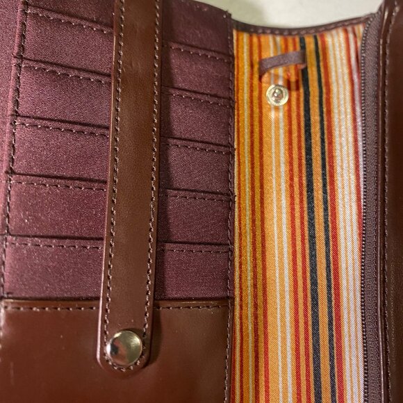 Etienne Aigner Burgundy Leather Wallet Card Holder - Vintage - Picture 8 of 10